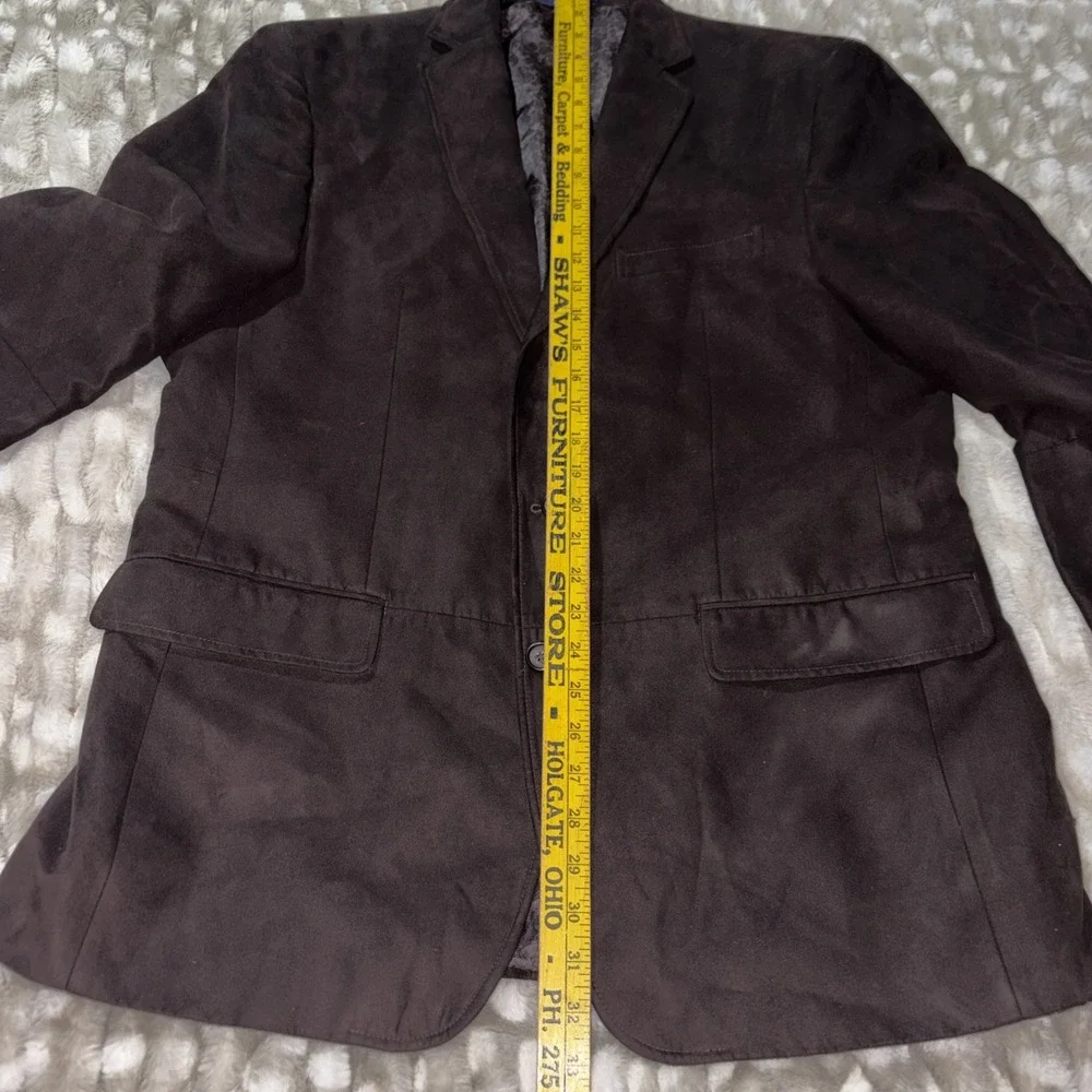 Ralph Lauren Dark Brown Faux Suede Two-button Men's Sport Coat 42R